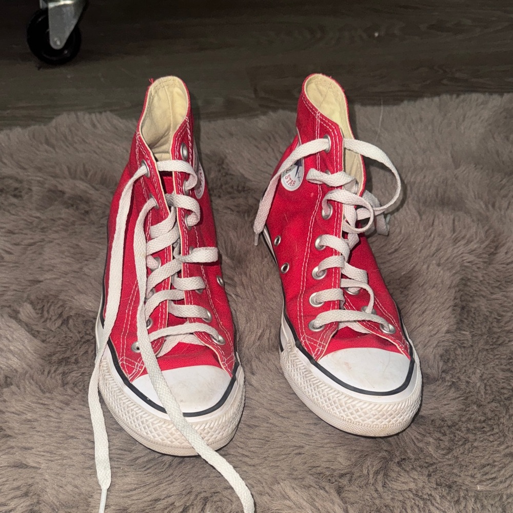 Converse Red High-Top Sneakers